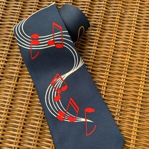 Vintage Everyday Necktie Musical Notes